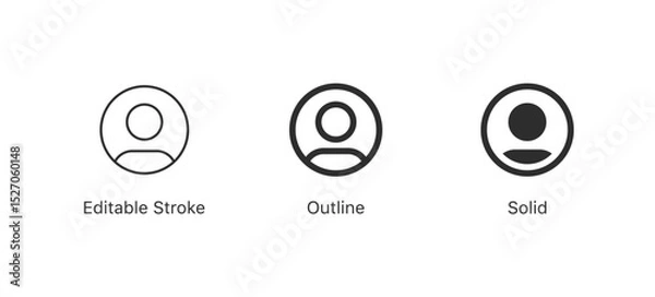 Fototapeta User profile icon set. profile avatar icon vector, User account profile black circle in flat style , social media profile photo icon symbol