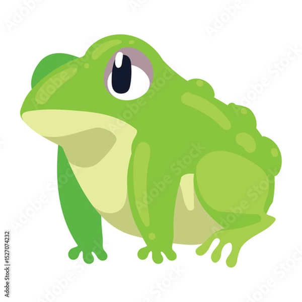 Obraz Cute Cartoon Frog Vector Illustration