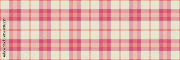 Fototapeta Soft pink and peach plaid pattern.  A delicate, seamless texture ideal for backgrounds, textiles, or website design. Evokes feelings of warmth, comfort, and gentle style.