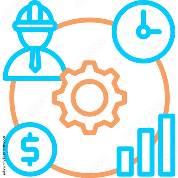 Fototapeta Project Management Icon