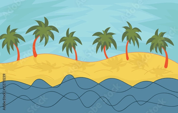 Obraz tropical beach palms