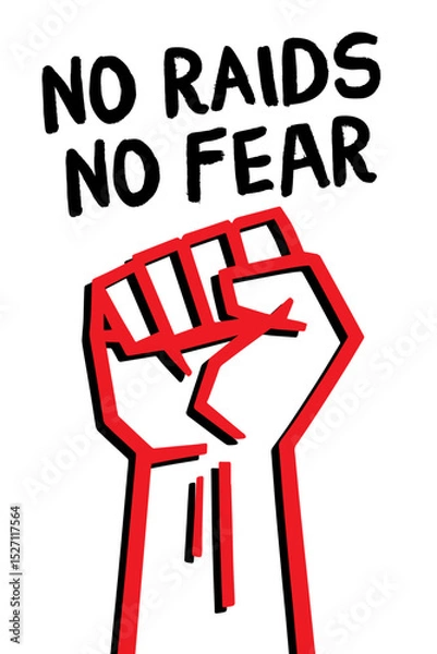 Fototapeta Power Fist, Clenched Fist, Protest Icon, Protest Fist, Unity Icon, Protest Symbol, Solidarity Fist, Vector Illustration Background	