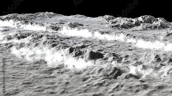 Obraz A vast ocean with a lot of white foam and waves