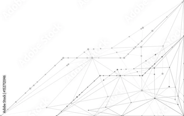 Obraz Abstract backgrounds of molecules light gray lines