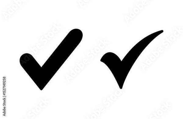Obraz Check mark icon vector illustration. Tick mark sign and symbol