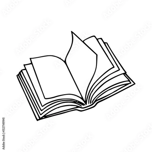 Fototapeta open book vector illustration