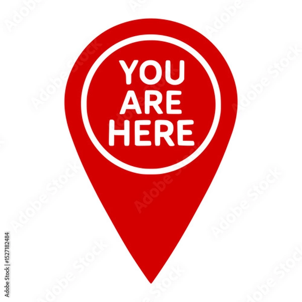 Obraz You are here pointer icon showing location and navigation marker.