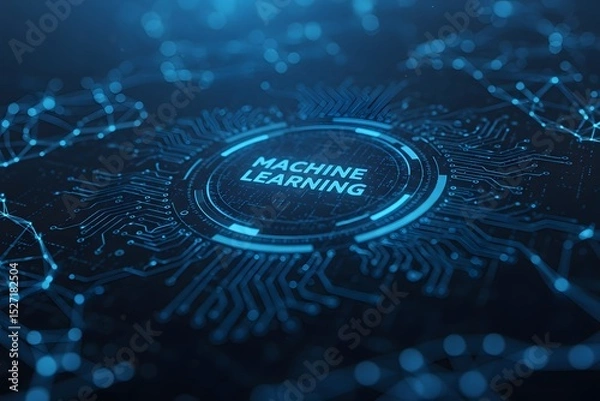 Fototapeta Machine Deep learning algorithms, AI, Automation and modern technology in business as concept. Artificial intelligence, Generated AI