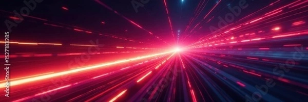 Obraz Fast strobing lights create dynamic visual effect , technology, light