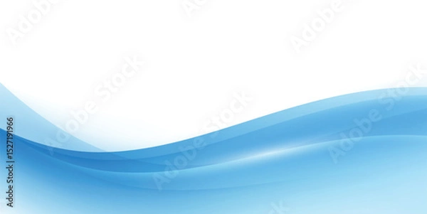 Obraz Abstract blue wave background lines, minimal design concept