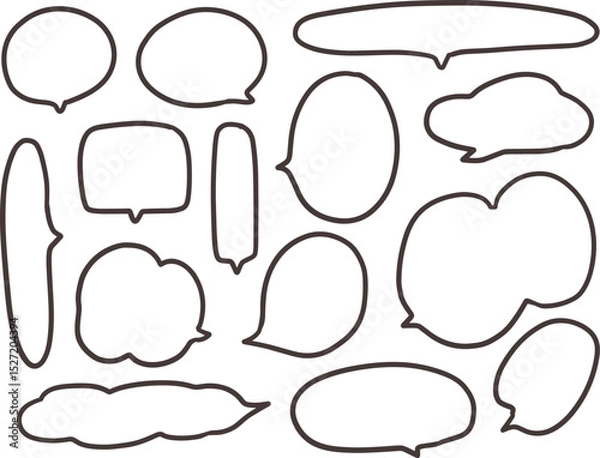 Obraz 手書きのゆるい吹き出しのイラスト