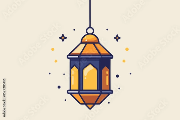 Obraz islamic lantern fanous glowing icon