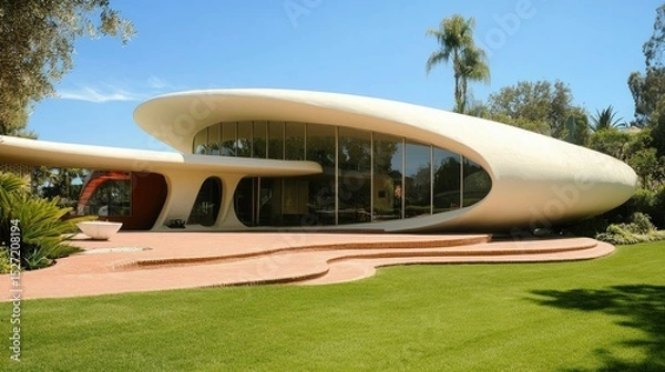 Fototapeta The Iconic Kaufmann Desert House: A Masterpiece of Mid-Century Modern Architecture