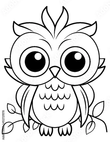 Obraz Black and White color pages for kids