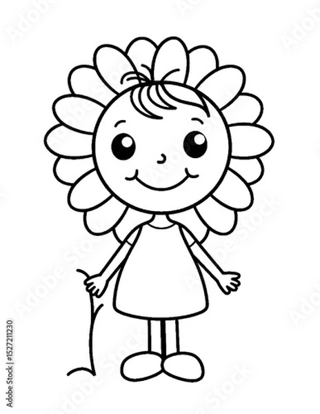 Obraz Black and White color pages for kids