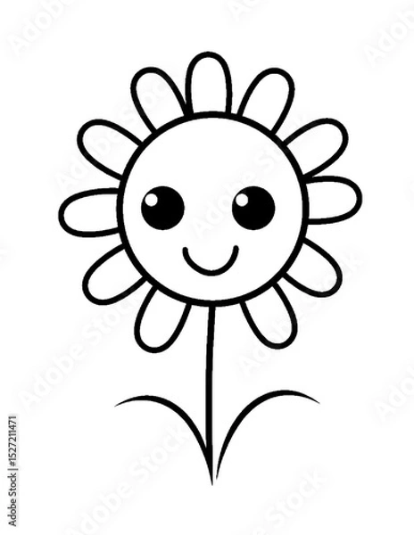 Obraz Black and White color pages for kids