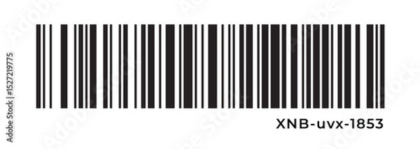Fototapeta Bar code tag on white background. Identification bar code, Game ticket, Bar code for store and location. Vector