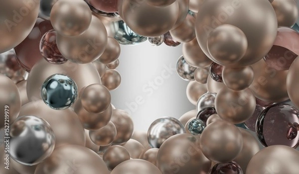 Obraz ball,glitter,marble,floating,air,space,center,frame,arrangement,decoration,3d illustration