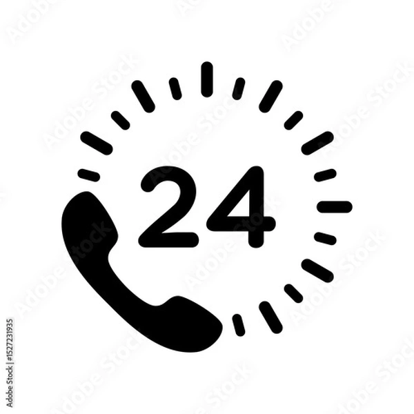 Obraz 24 Hour Call Service Icon