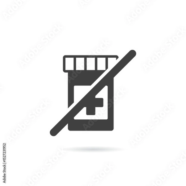 Obraz Vector Isolated No Medicine Icon