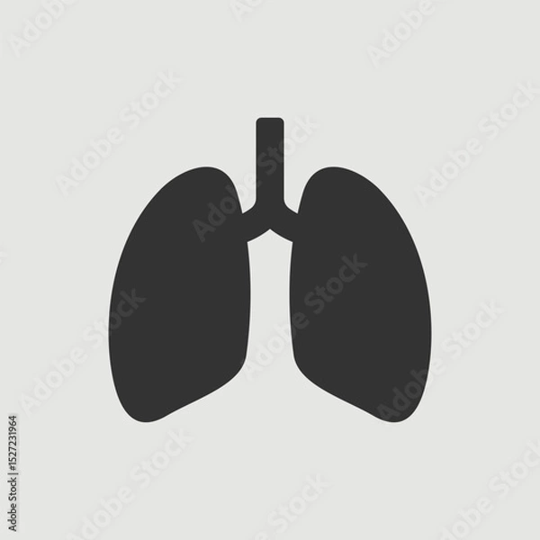 Obraz Vector Simple Isolated Lungs Icon