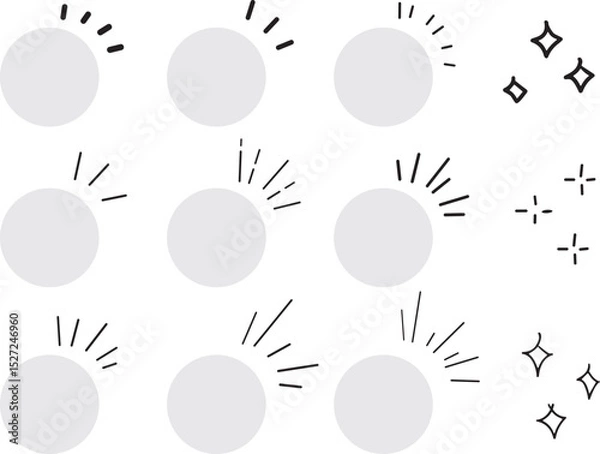 Obraz 強調したいところに使える手書きの線のセット