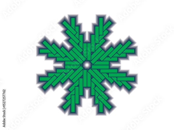 Obraz 3d snowflake icon