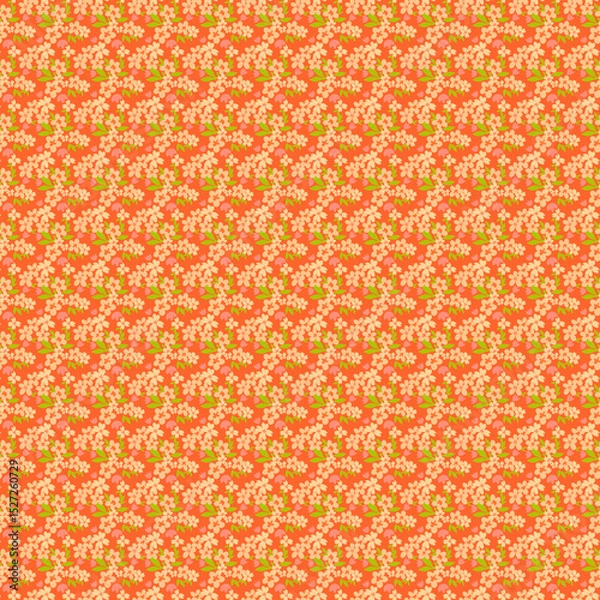 Fototapeta Country style delicate spring tiny flowers pattern Ditsy dress fabric print Quilting patchwork sewing fabric botanical print Gift wraps