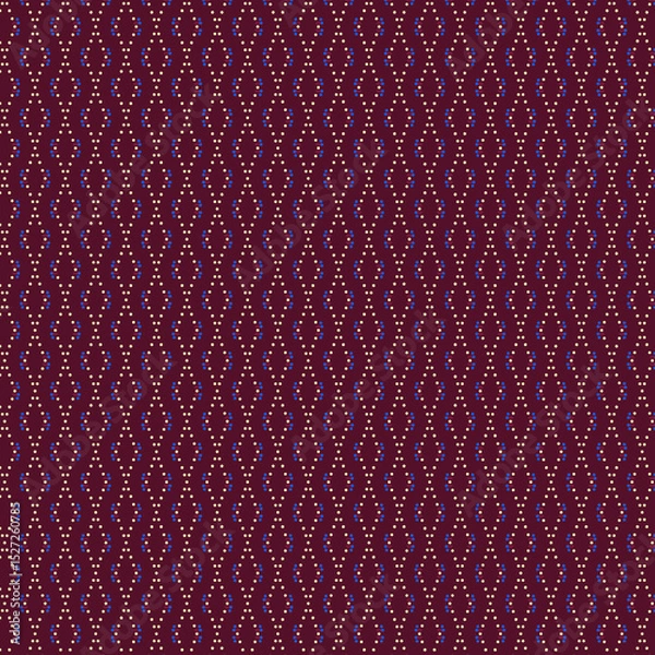 Fototapeta Simple geometric polka dot pattern Small scale silhouette blue yellow polka dots on a dark chocolate brown background Minimalist style design