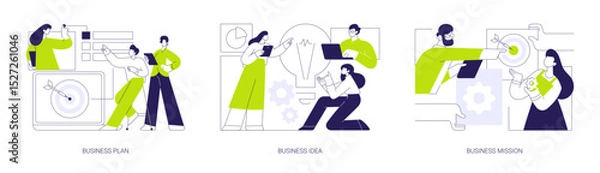 Obraz Business development isolated cartoon vector illustrations se