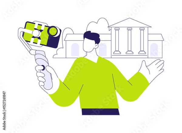 Obraz Gimbal abstract concept vector illustration.