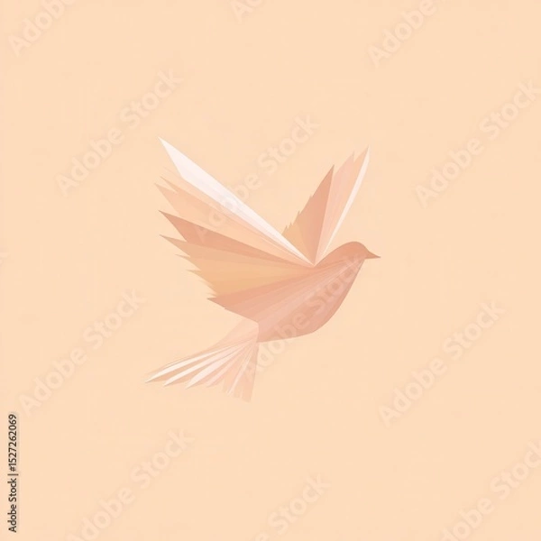 Fototapeta A stylized representation of a bird in flight.