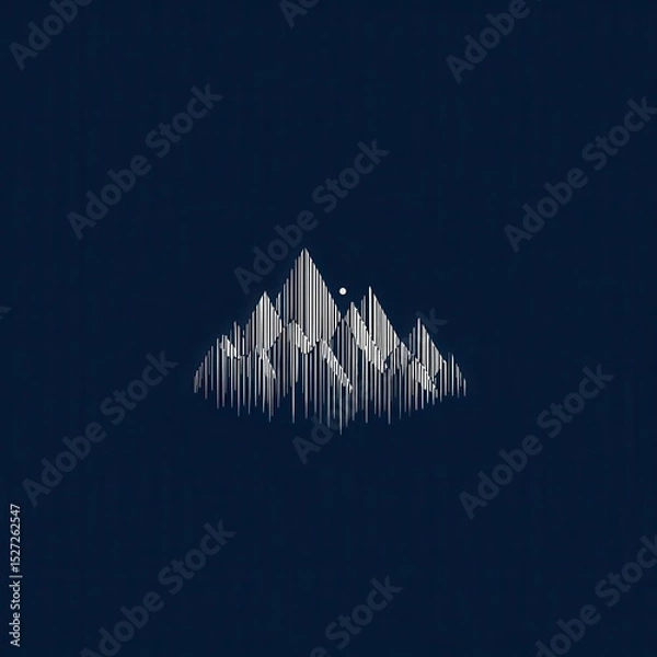 Fototapeta Abstract graphic design of mountains.