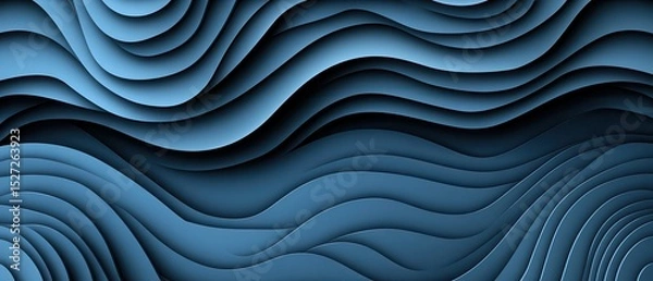 Obraz Abstract Blue Wave Layers Background Texture