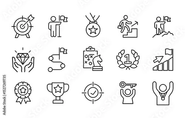 Obraz Goals icon set 