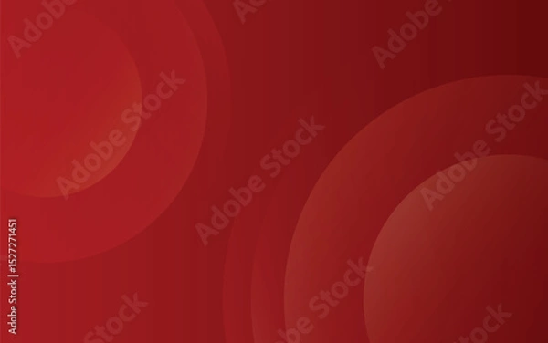 Obraz Elegant Red Abstract Background with Overlapping Circles. Modern Minimal Design for Business and Presentation. Illustration vector 10 eps.