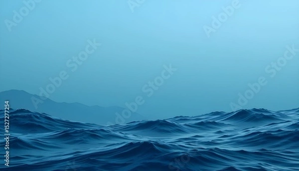 Fototapeta "Single Color Background with Ocean Ripples – Minimalist Water Texture for Calm and Coastal Designs"