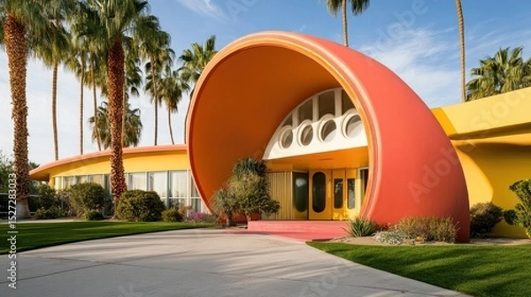 Fototapeta Iconic Mid-Century Modern Architecture in Palm Springs