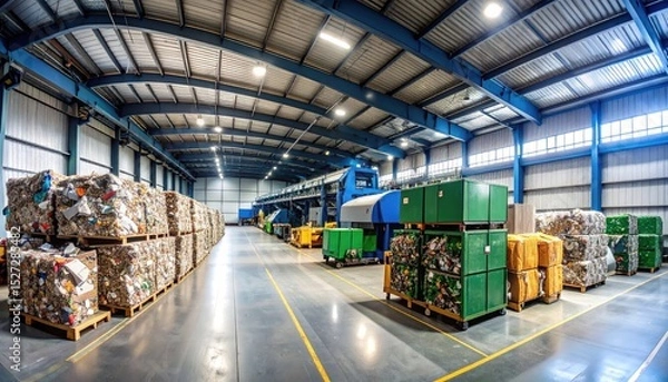 Obraz Recycling center interior