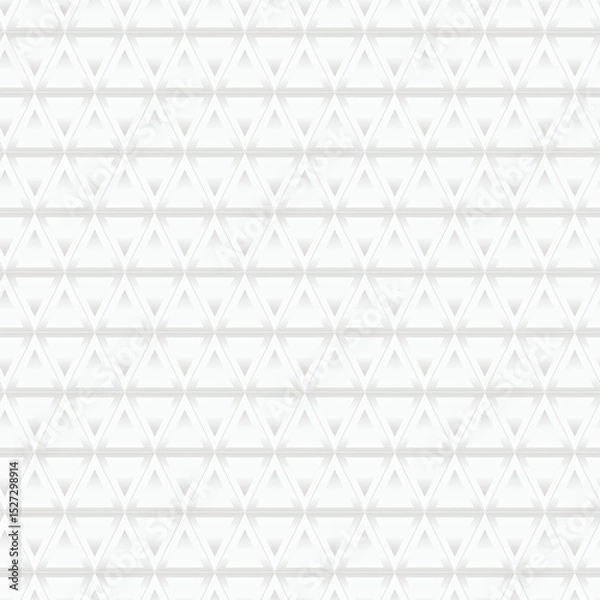 Fototapeta White Embossed Geometric Texture Background
