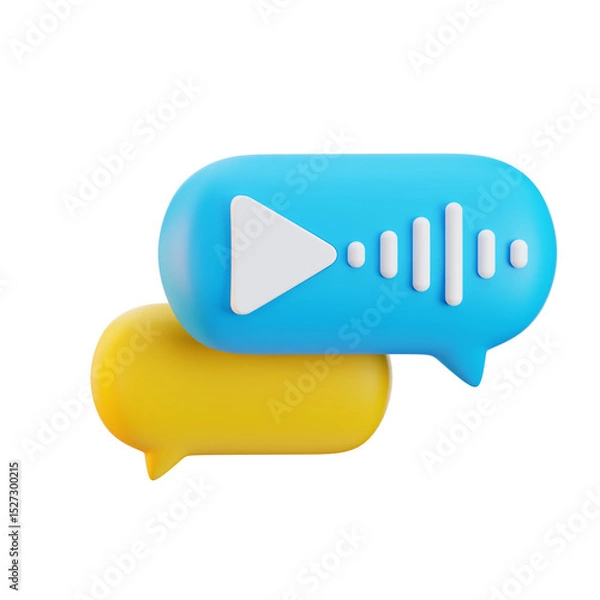 Fototapeta Voice Chat 3D Icon