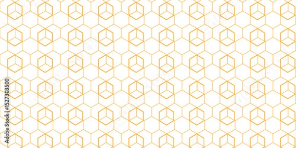 Obraz Vector tiles gradient science web tech connection triangle diamond honeycomb hexagon art. Vector seamless pattern with hexagon square cube geometric pattern shapes grid metal element texture design. 