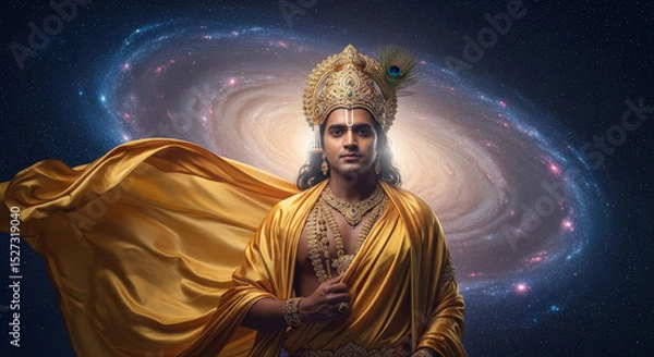 Obraz Krishna hindu god deity divine galaxy universe spiritual hinduism mythology