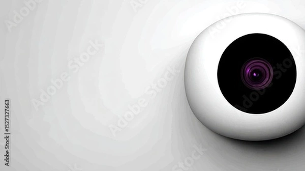 Obraz Abstract eye-like object on white