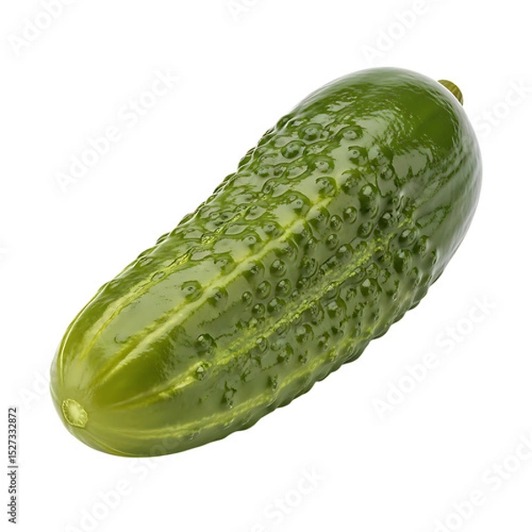 Fototapeta Fresh green cucumber vegetable isolated on black background for healthy eating and cooking ideas on transparent background