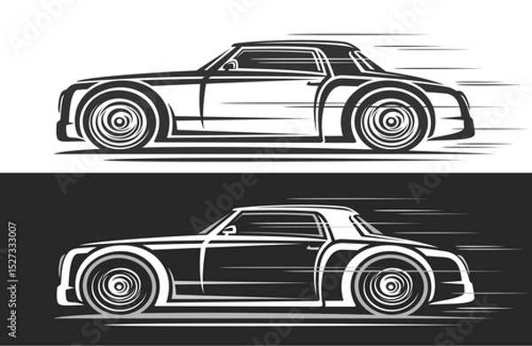 Obraz Vector logo for Luxury Coupe Car