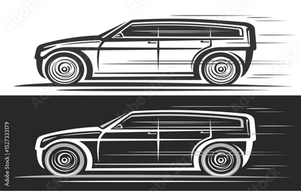 Obraz Vector logo for SUV Car