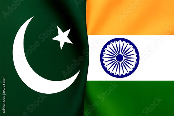 Obraz flag of india and pakistan