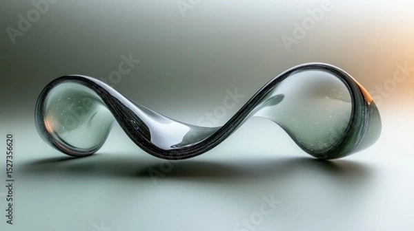 Obraz Abstract, flowing, glass form
