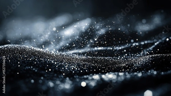 Obraz Abstract digital particles, dark background